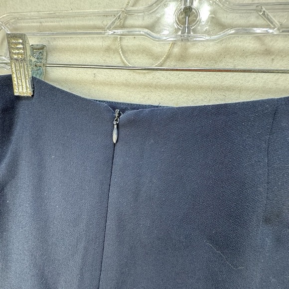 VINTAGE LRL Ralph Lauren Skirt Womens 14 Blue 100% Wool Career Made In USA USA - Picture 7 of 9